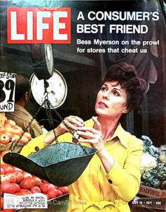 Bess Myerson on the cover of Life Magazine, 1971