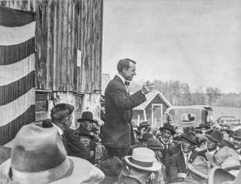 A.C. Townley addressing crowd