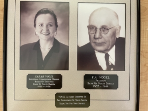 side by side photos of Sarah Vogel and grandfather Frank Vogel