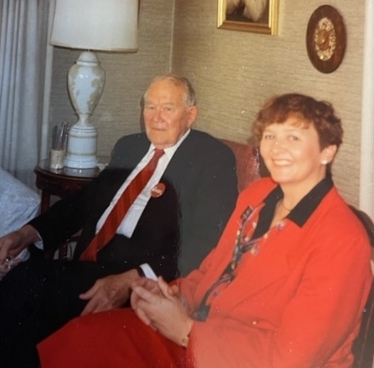 Sarah Vogel with Senator Quentin Burdick